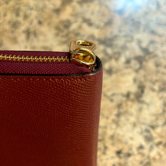 Coach Long Zip Around Wallet 

Cherry Color/Gold Hardware - Picture 5 of 5